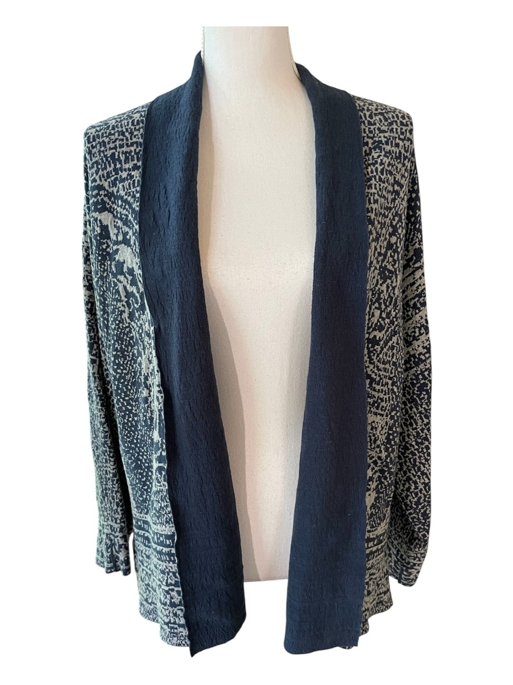 Pure J. Jill Navy Open Front Cardigan Sweater.  Size L